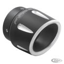 Combat 4.5" für Harley endcap Black Sculpted