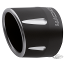 Combat 4.5" für Harley endcap Black Sculpted