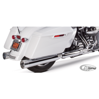 2Bros FLH/T17-up Dual Slip Ons Alu Polis