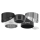 Black slash-cut alu end cap only Touring