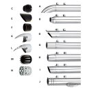 Kerker Turndown/out end cap chrome each