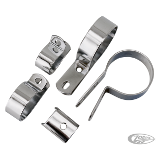 Exhaust clamps Blk Knuckle 1941-47 5Pce