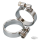 GZP Exhaust clamps chrome XL57-85