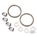 Evolution exhaust chr. acorn/gasket kit