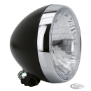 GZP Black 7" headlight w/chrome bezel EU