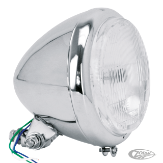 GZP Chrome 6.25" H4 Headlight 5.75" unit