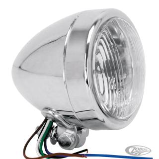 GZP Chrome headlight 3-1/2" bottom mnt T