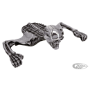 GZP Bronzed large flying skull ornament