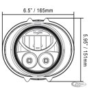 Vision X oval 5.75" Chr with halo single