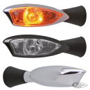 GZP Black E-appr LED turn signals, pair