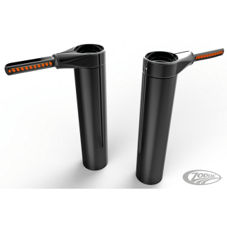 Fr turn signal+fork tube cvr blk XG750