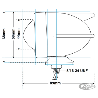 GZP 3 winged bullet light red single fil