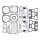 S&S, motor gasket set. 4-1/8" T-series (S&S bolt pattern)