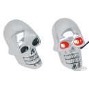 GZP 2" Chrome skull marker lamps w/LED b