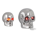 GZP Cobalt large chrome skulls red LEDs