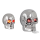 GZP Cobalt large chrome skulls red LEDs