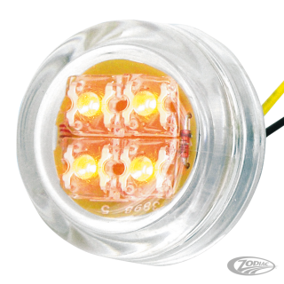 GZP Mini round marker amber LED & clear