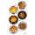 GZP Chr Duo led amber lens deuce light