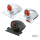 GZP Blk Sparto LED E taillight w/license