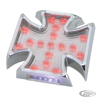 GZP 4" Maltese cross clear lens LED tail