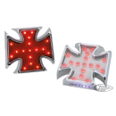 GZP 4" Maltese cross red lens LED tailli