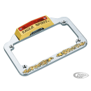 GZP License frame w/lite chr/gold