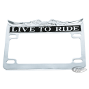 GZP Live to Ride license plate trim rim