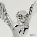 GZP Chr standing winged skull ornament
