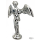 GZP Chr standing winged skull ornament