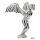 GZP Chr standing winged skull ornament