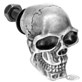 GZP Chrome license plate skull ornament