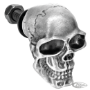 GZP Chrome license plate skull ornament
