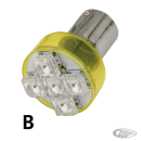 GZP SINGLE COMPACT LED BULB RED BA15S