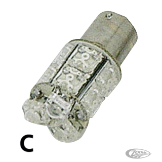 GZP 360 DEGREE 13 X LED BULB RED BA15S