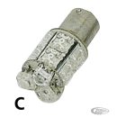 GZP 360 DEGREE 13 X LED BULB RED BA15S