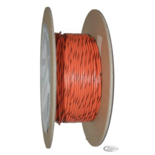 18-Gauge ORANGE/BLACK STRIPE 100 Spool