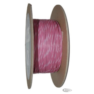 18-Gauge PINK/WHITE STRIPE 100 Spool Pr