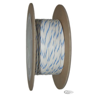 18-Gauge WHITE/BLUE STRIPE 100 Spool Pr