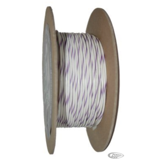 18-Gauge WHITE/VIOLET STRIPE 100 Spool
