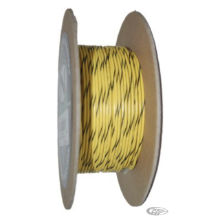 18-Gauge YELLOW/BLACK STRIPE 100 Spool