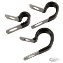 10Pck Vinyl coated cable clamps 1/4"