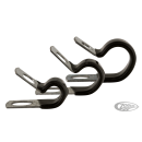 10Pck Vinyl coated cable clamps 1/4"