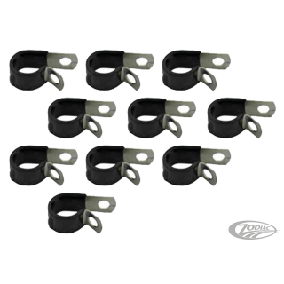 10Pck Vinyl coated cable clamps 3/8"