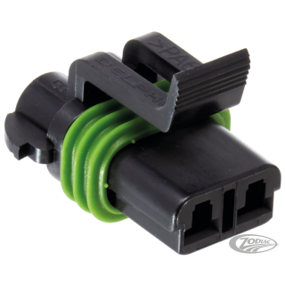 Delphi-Packard Weatherpack, 2-Wire Femal