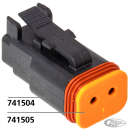 2 Pole black socket housing