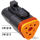 3 Pole black socket housing