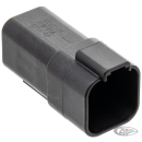 6 Pole black pin housing