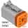 Wedge for 6 pole socket housing