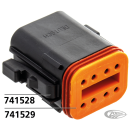 8 Pole black socket housing