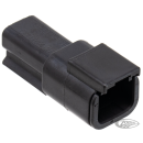 DTM 2-Pos Blk Recept w/ Trmnls & Wedge